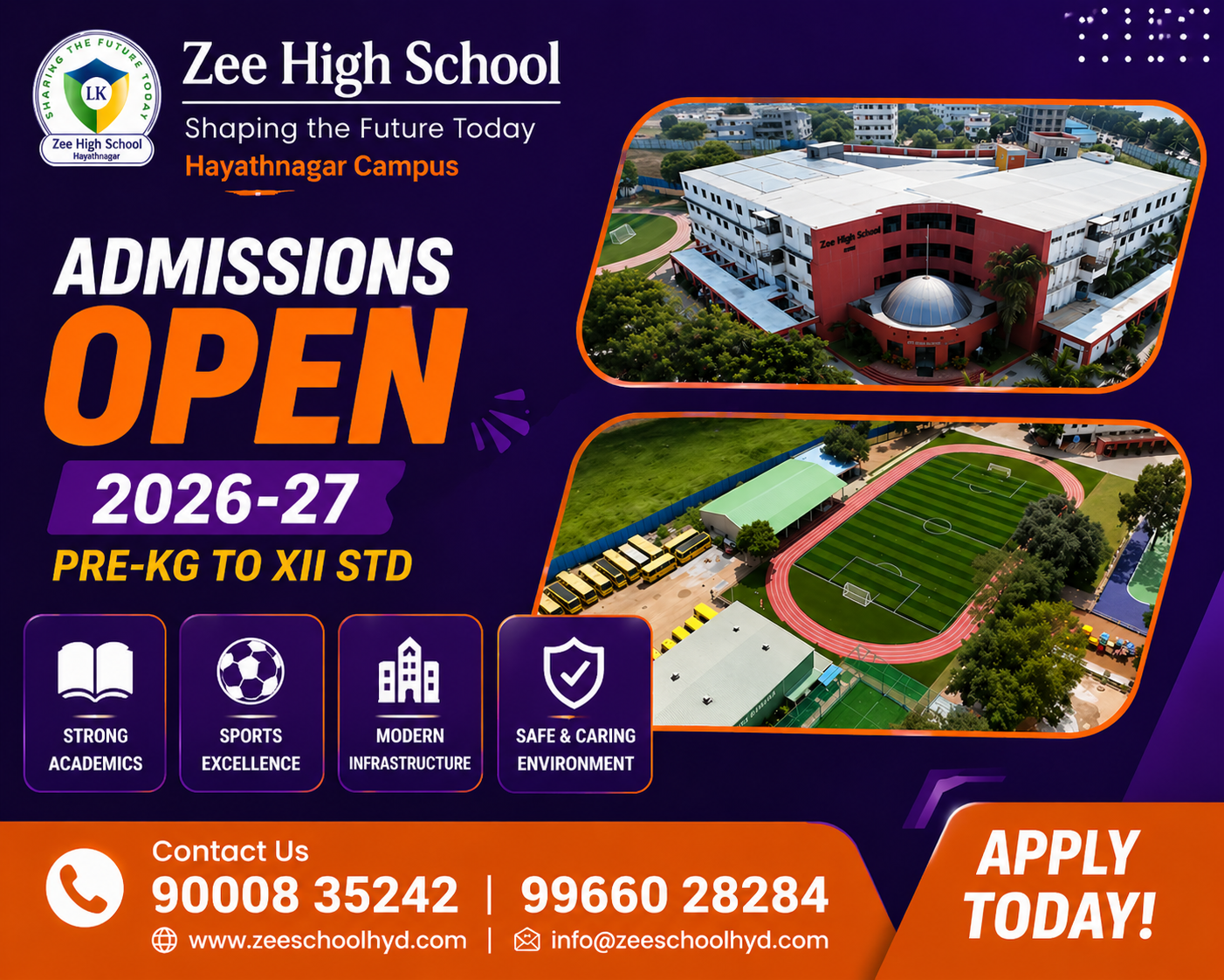 Zee High school Hayatnagar Facebook ad