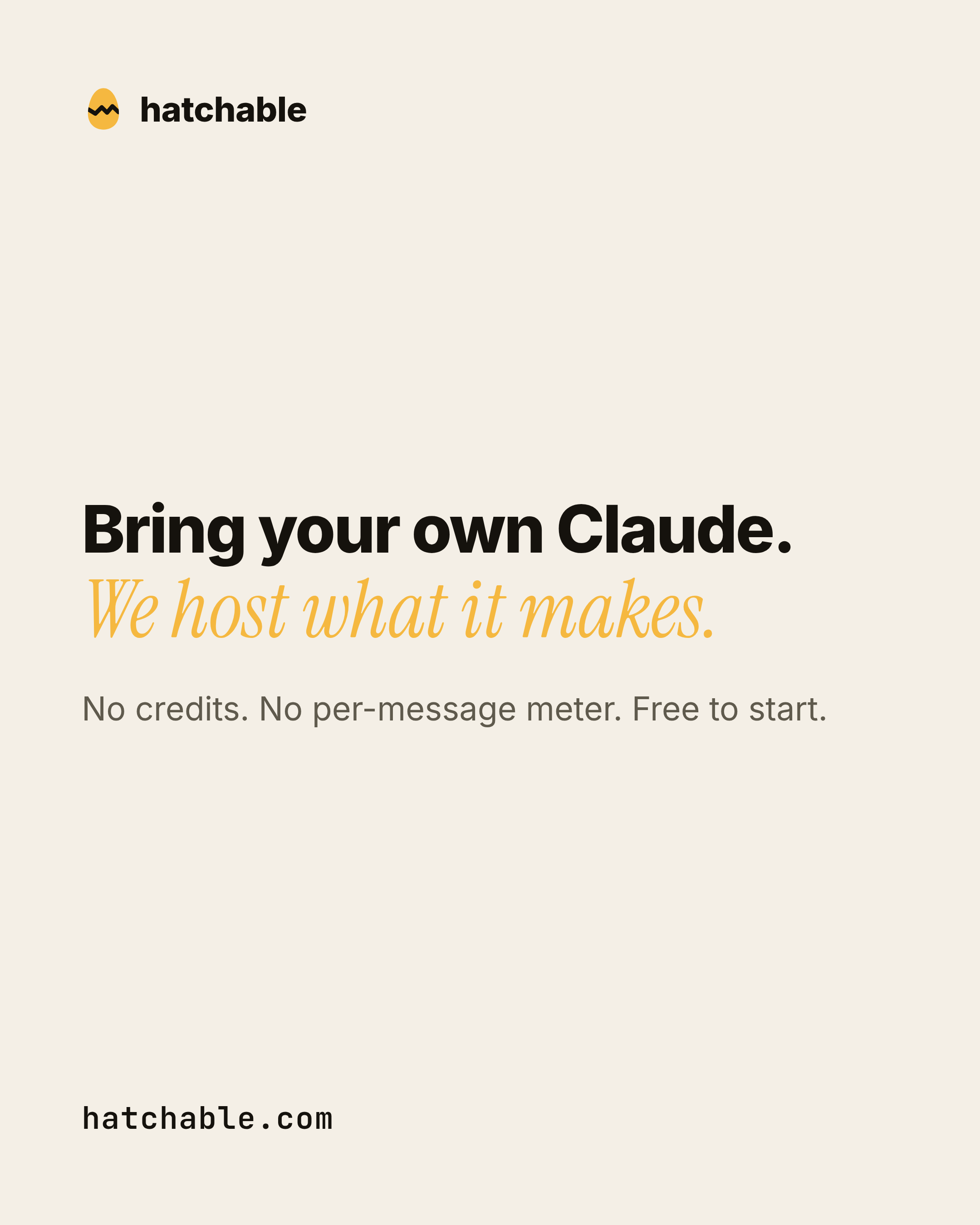 Hatchable Facebook ad: Describe the app. It's live.