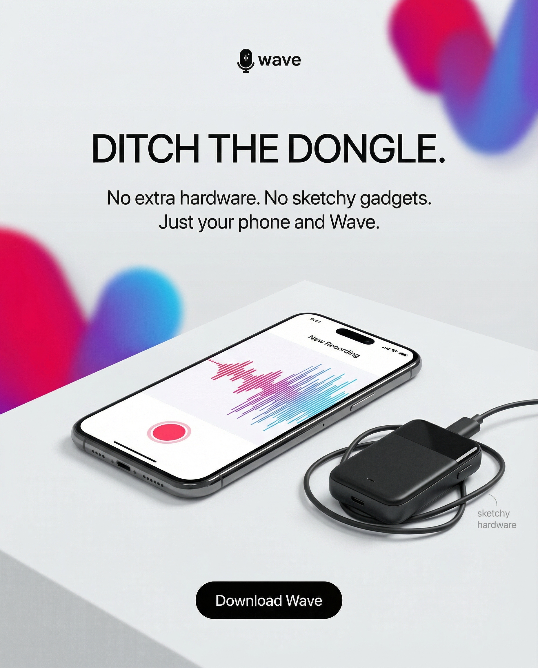 Wave AI Note Taker Facebook ad