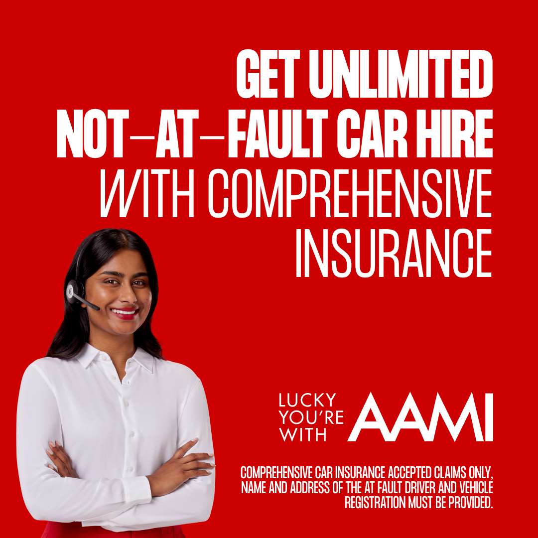 AAMI Facebook ad: Get not-at-fault car hire