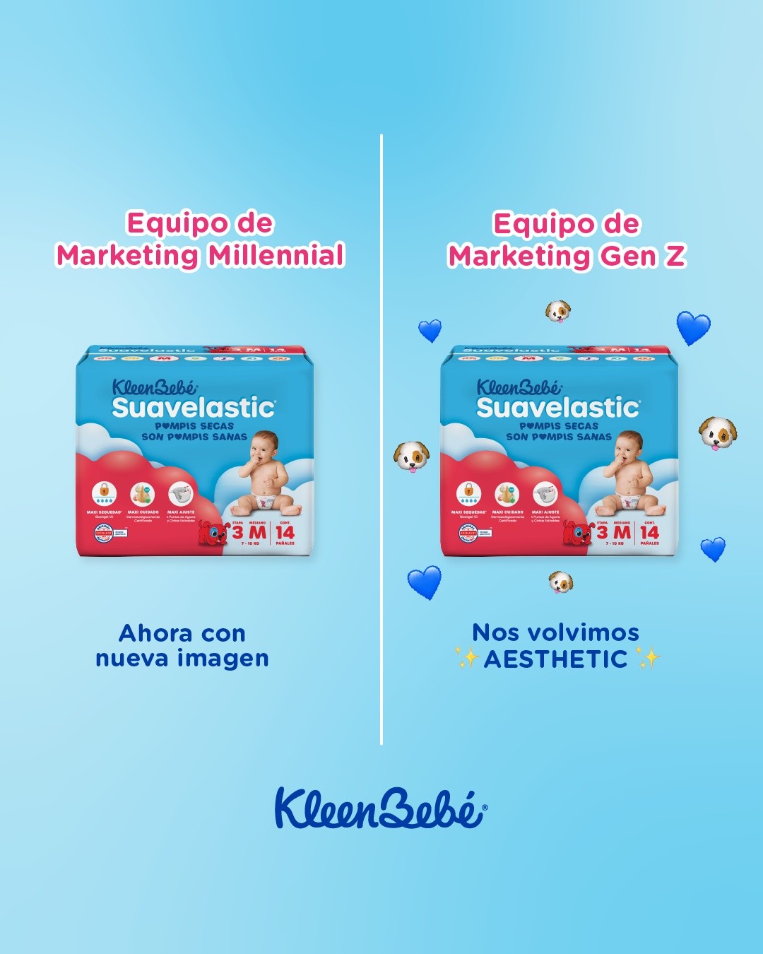 KleenBebé Facebook ad: Las generaciones cambian, pero sin importar cuánto tiempo…