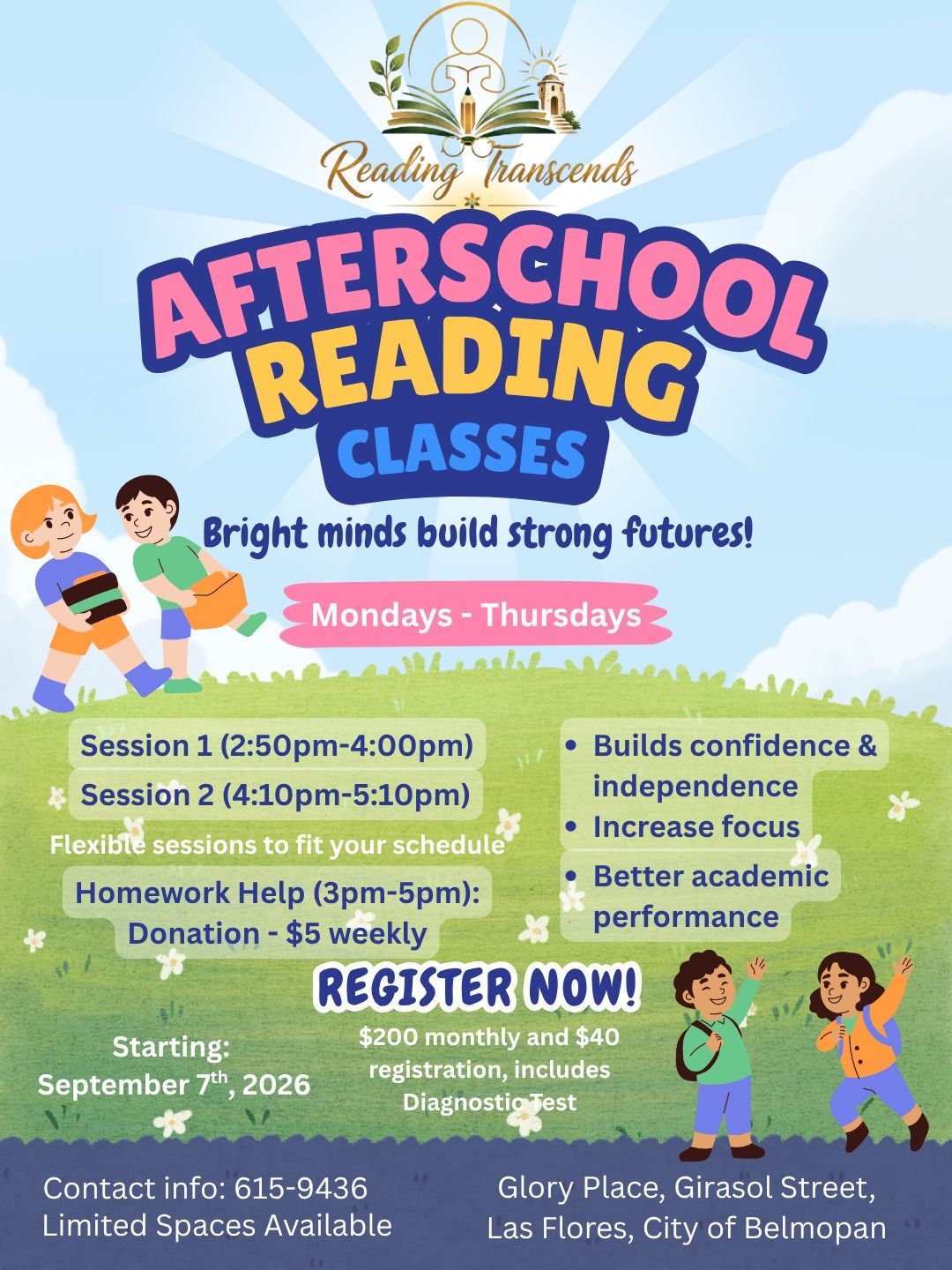 Reading Transcends Tutoring Services Facebook ad