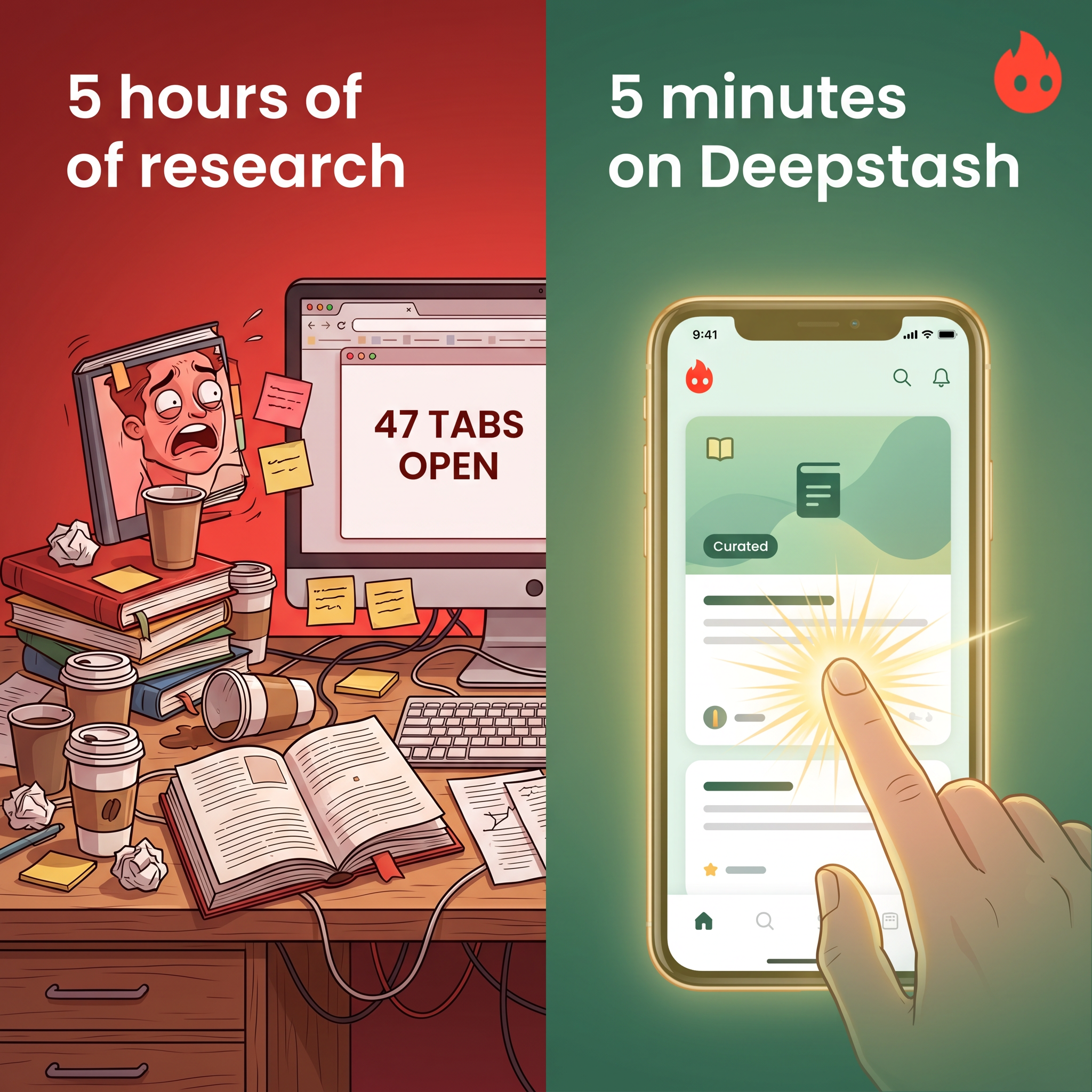 Deepstash Facebook ad