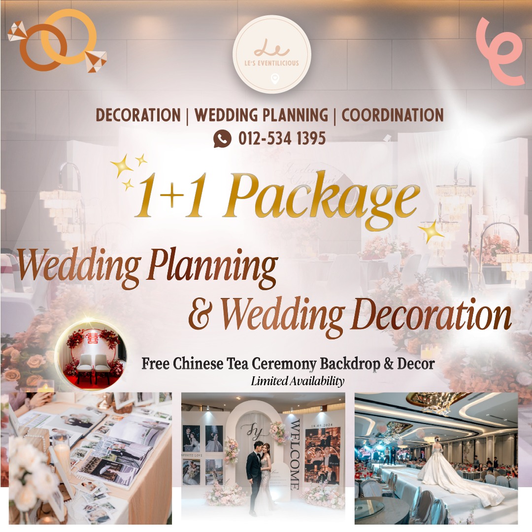 LE'S Eventilicious Facebook ad: Wedding Planning + Wedding Decoration