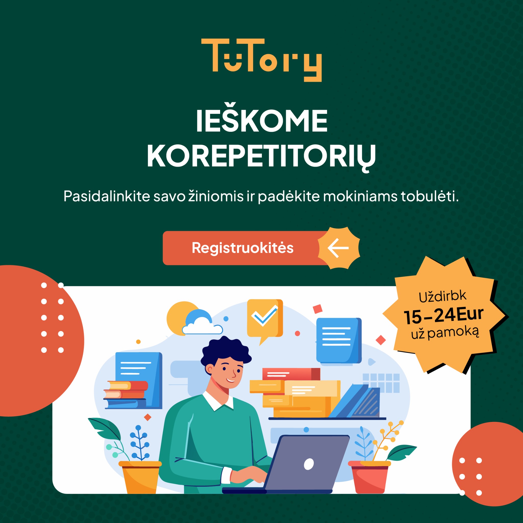 Tutory.lt Facebook ad: Pildykite formą