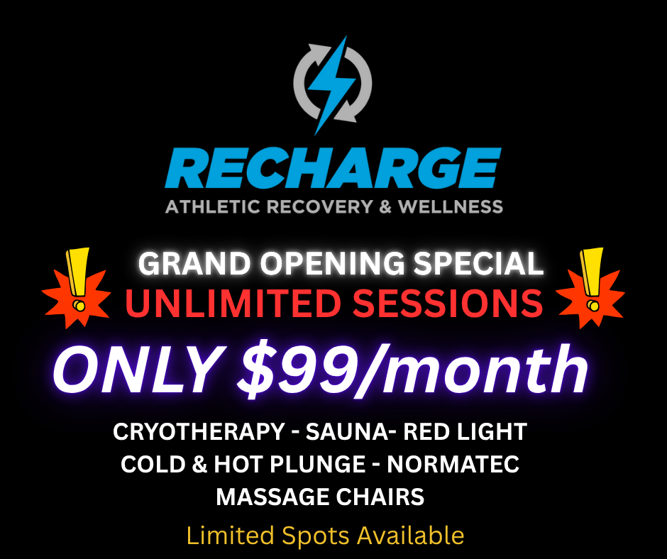 Recharge Athletic Recovery & Wellness Facebook ad: FREE SESSION