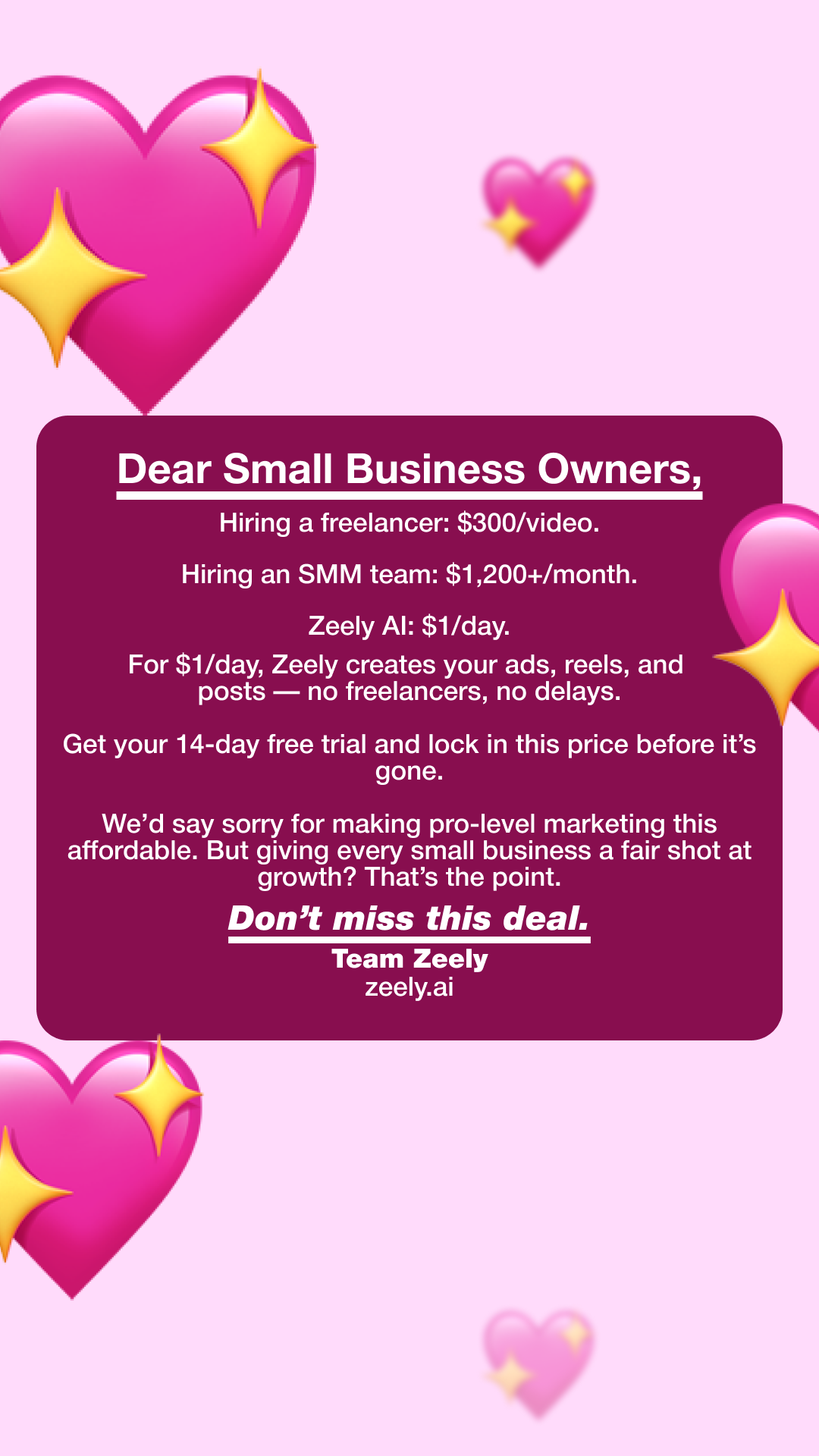 Zeely Facebook ad