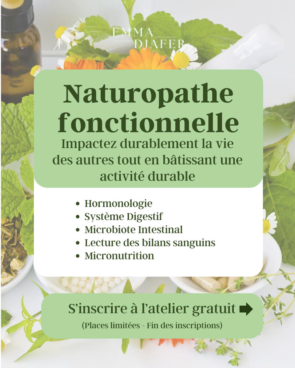 Formation Naturopathie Fonctionelle Facebook ad: Naturopathie Fonctionnelle: Améliorer sa pratique ou se…