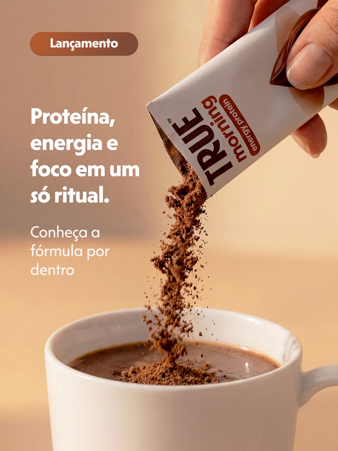 True - Viva de verdade Facebook ad: True Morning Energy Protein Dark Chocolate Coffee Caixa c/…