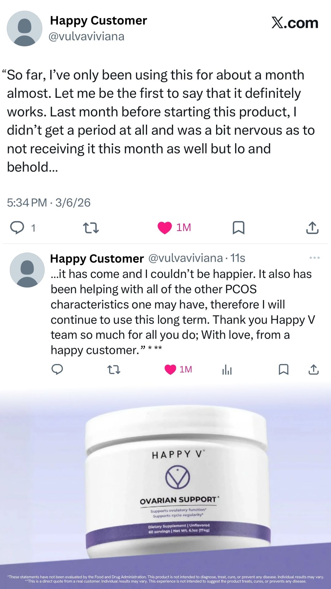 Happy V Facebook ad