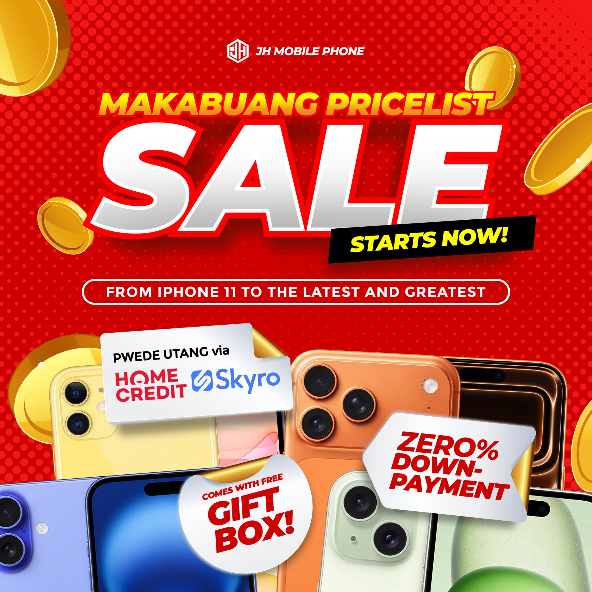 JH Mobile Phone Facebook ad: MAKABUANG PRICELIST SALE!