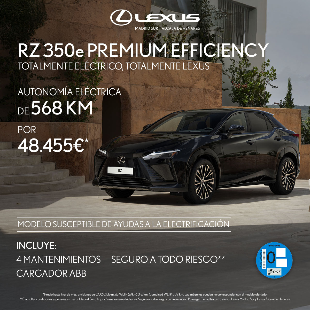 Lexus Alcalá de Henares Facebook ad: Lexus RZ 350e 100% eléctrico | Oferta este mes