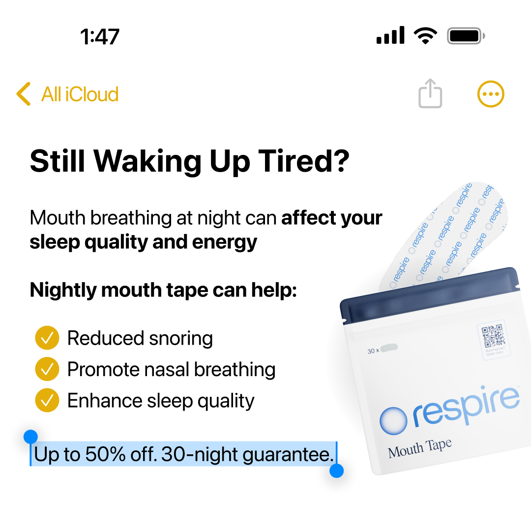 Try Respire Facebook ad