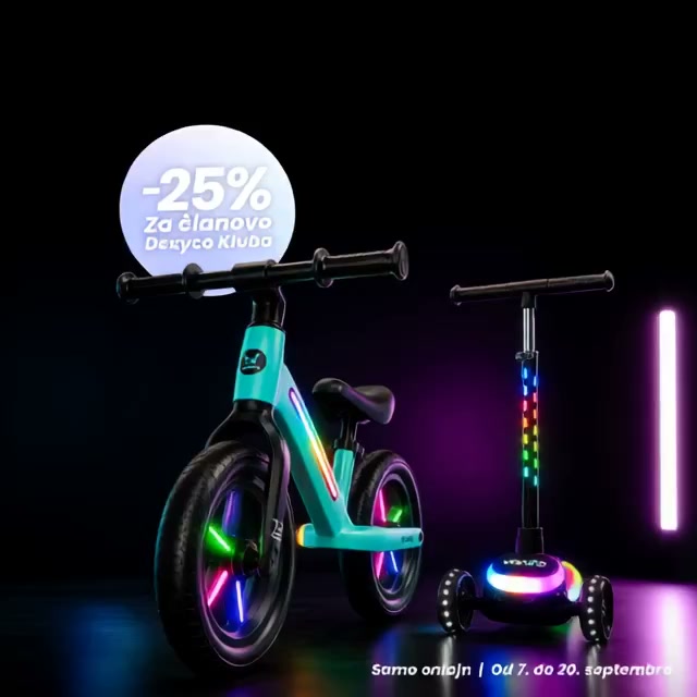 Dexy Co Facebook ad: Bicikli i trotineti, do -25%!