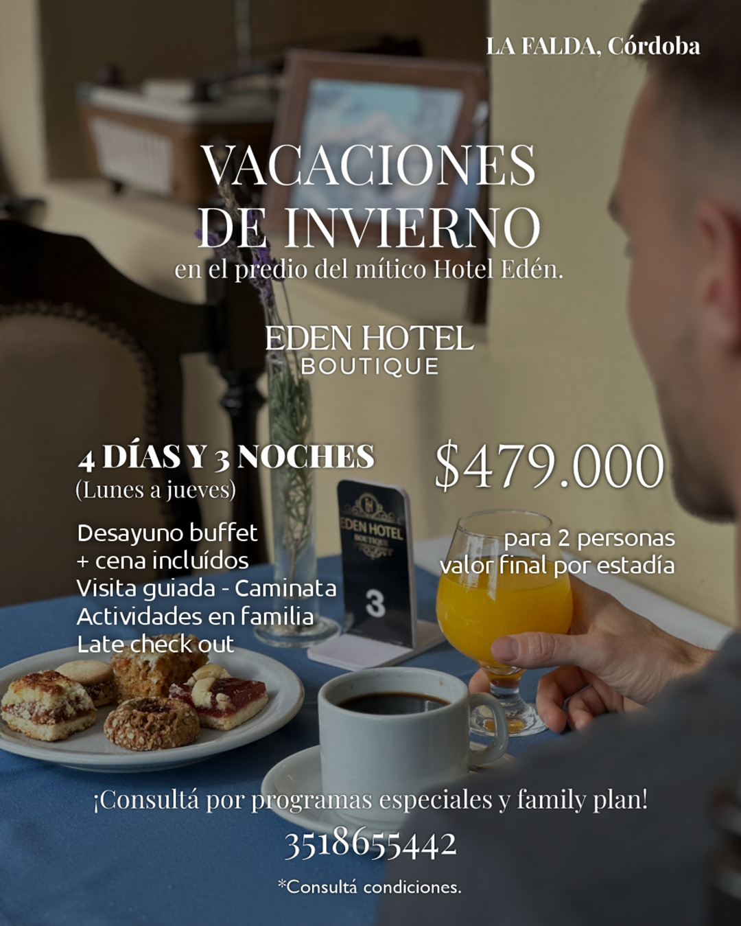 Edén Hotel Boutique Facebook ad: Chatea con nosotros