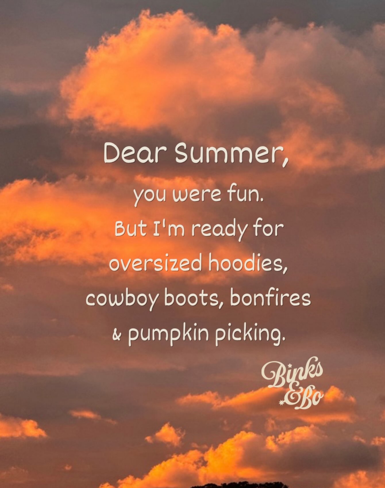 Binks And Bo Facebook ad: The season we’ve been waiting for…