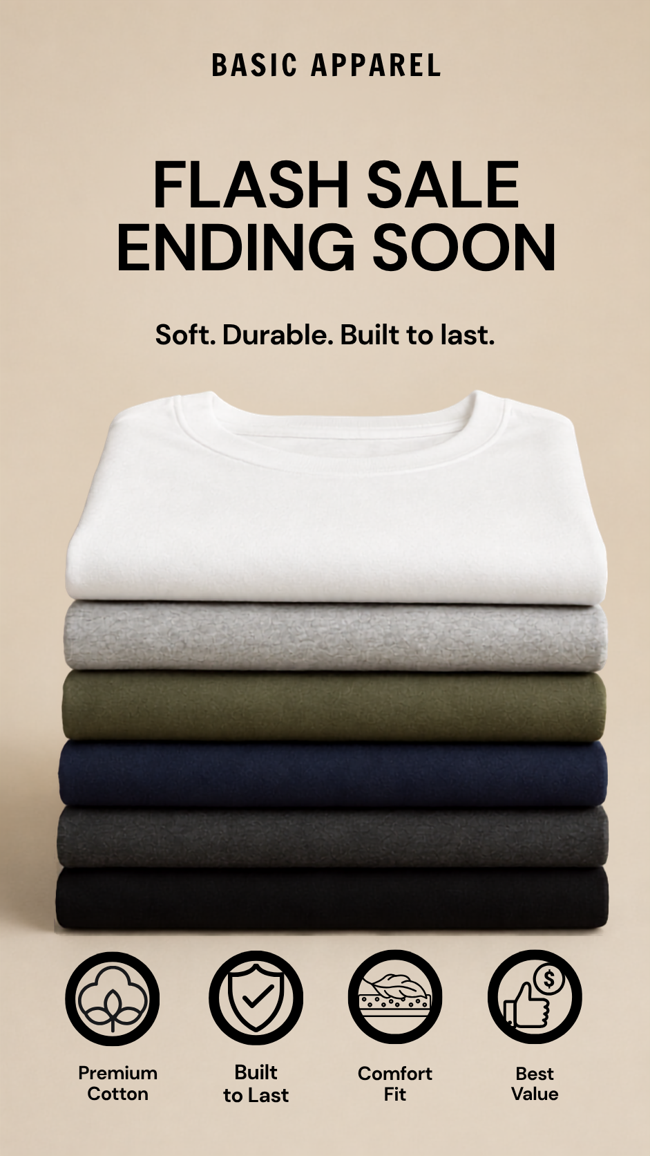 BASIC APPAREL.co Facebook ad