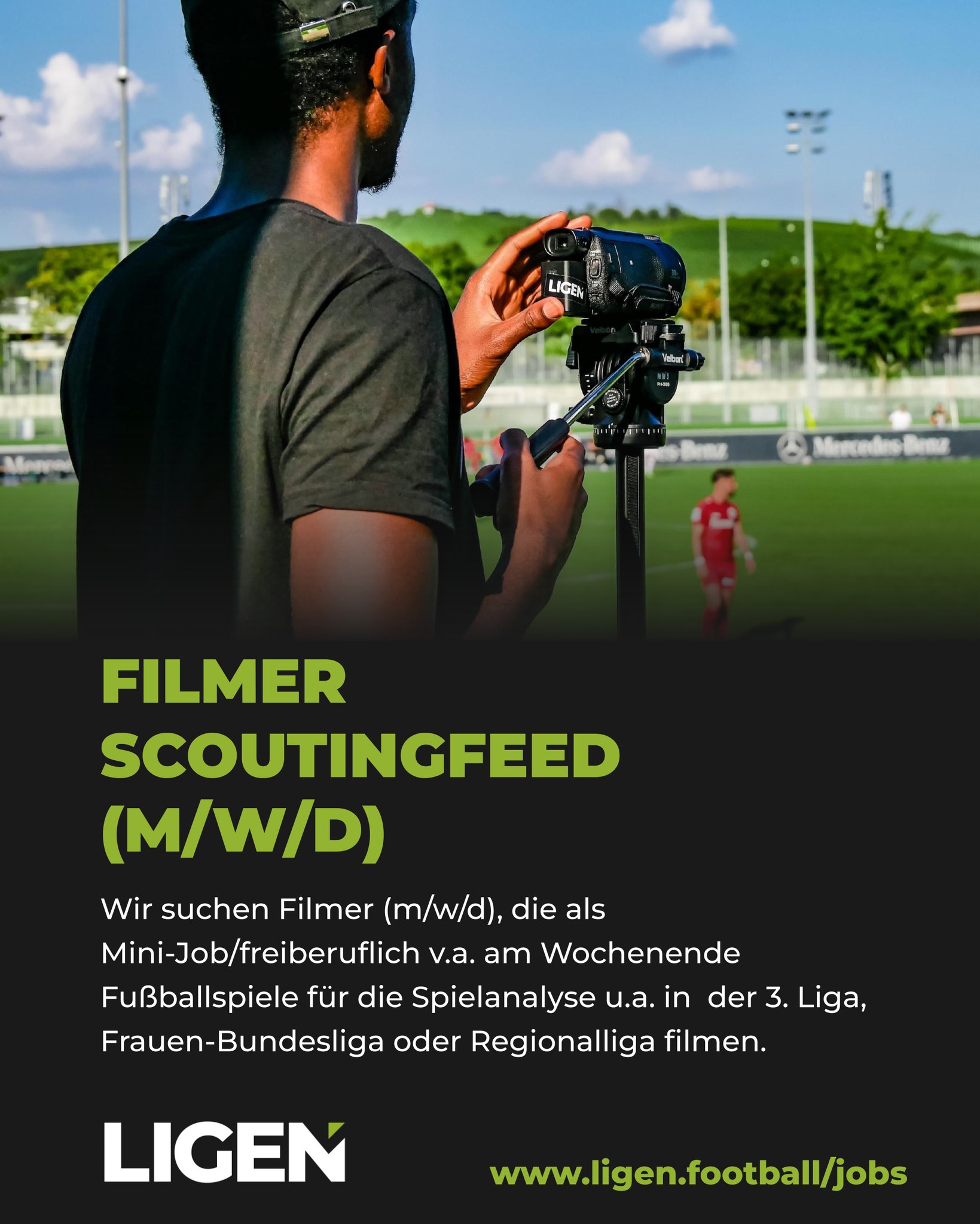 LIGEN Facebook ad: Wir suchen tatkräftige und fußballbegeisterte Neuzugänge…