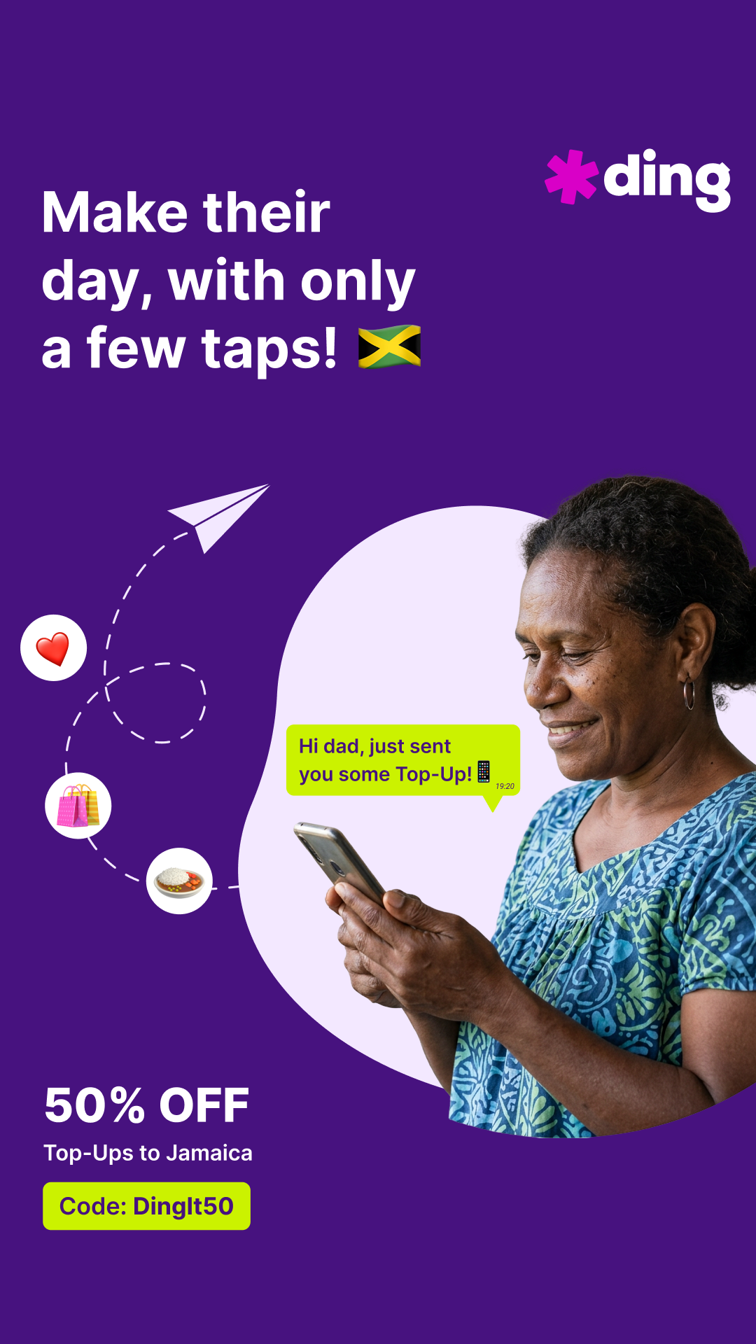 Ding Facebook ad