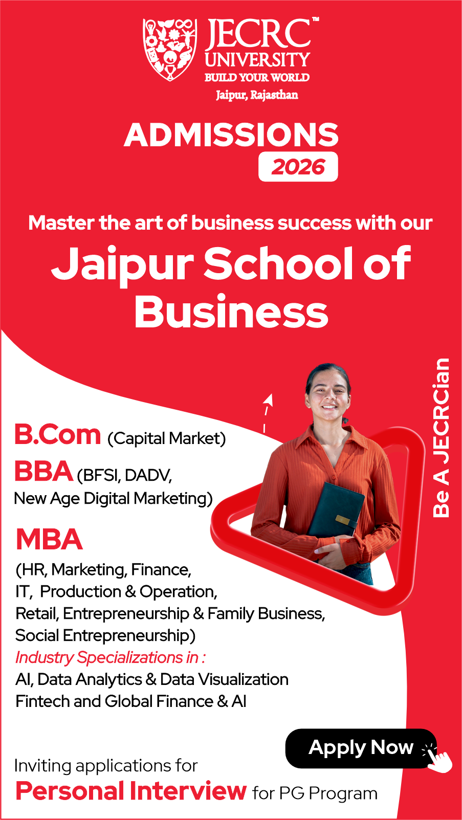JECRC University, Rajasthan Facebook ad