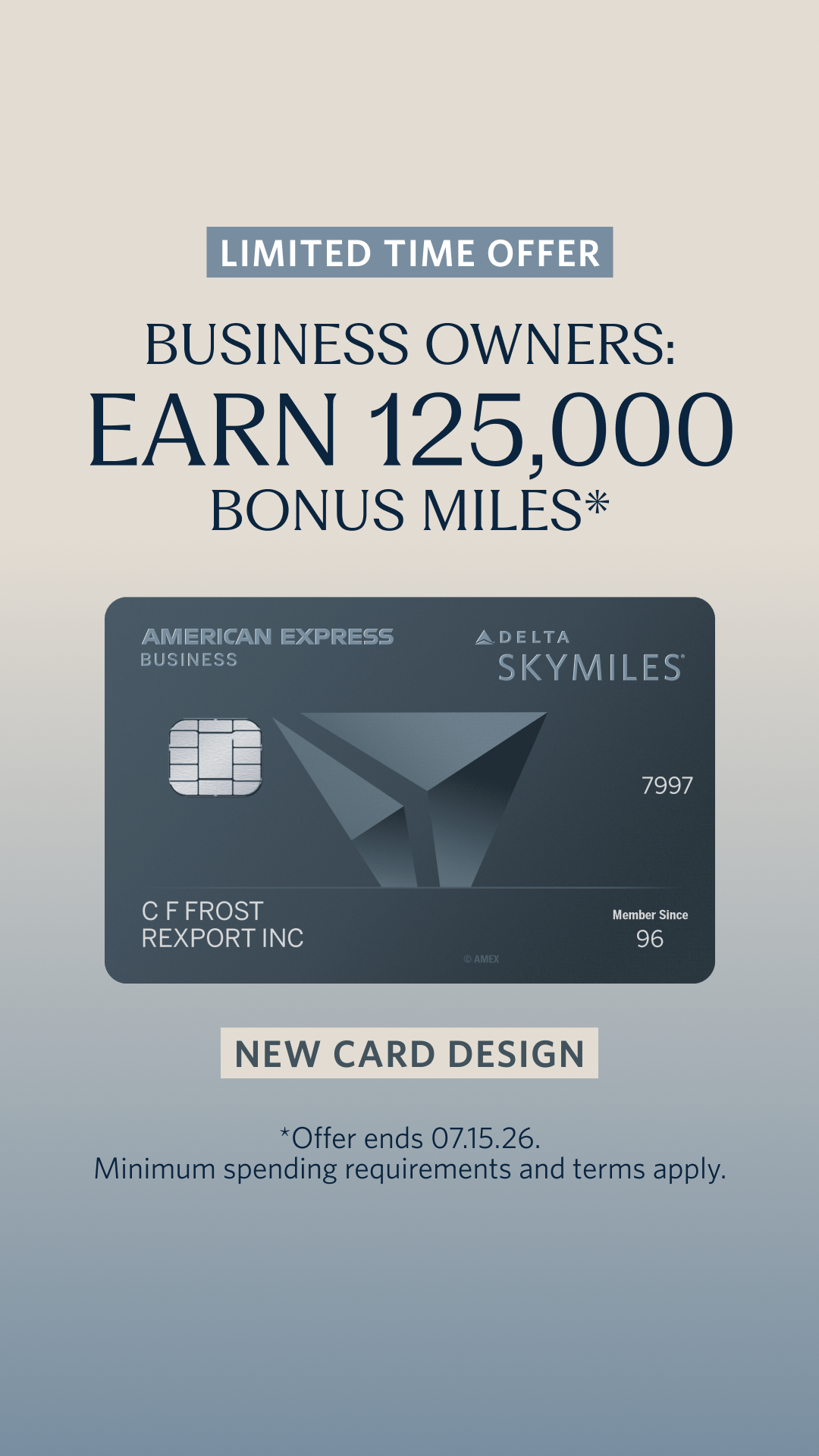 American Express Business Facebook ad