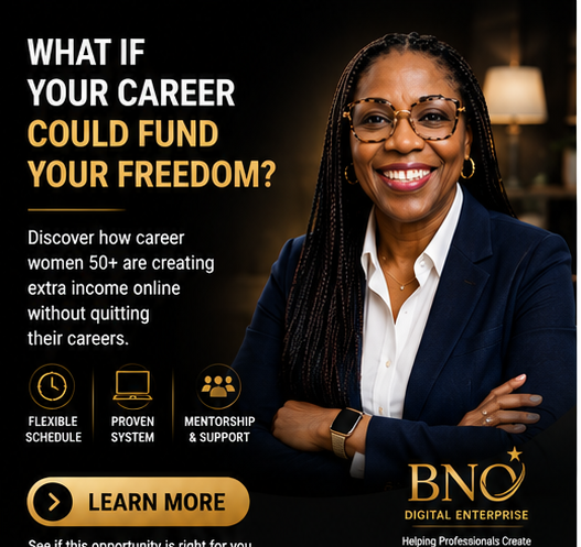 Bernadine Connections Facebook ad: Ready for More Freedom in Your Next Chapter?