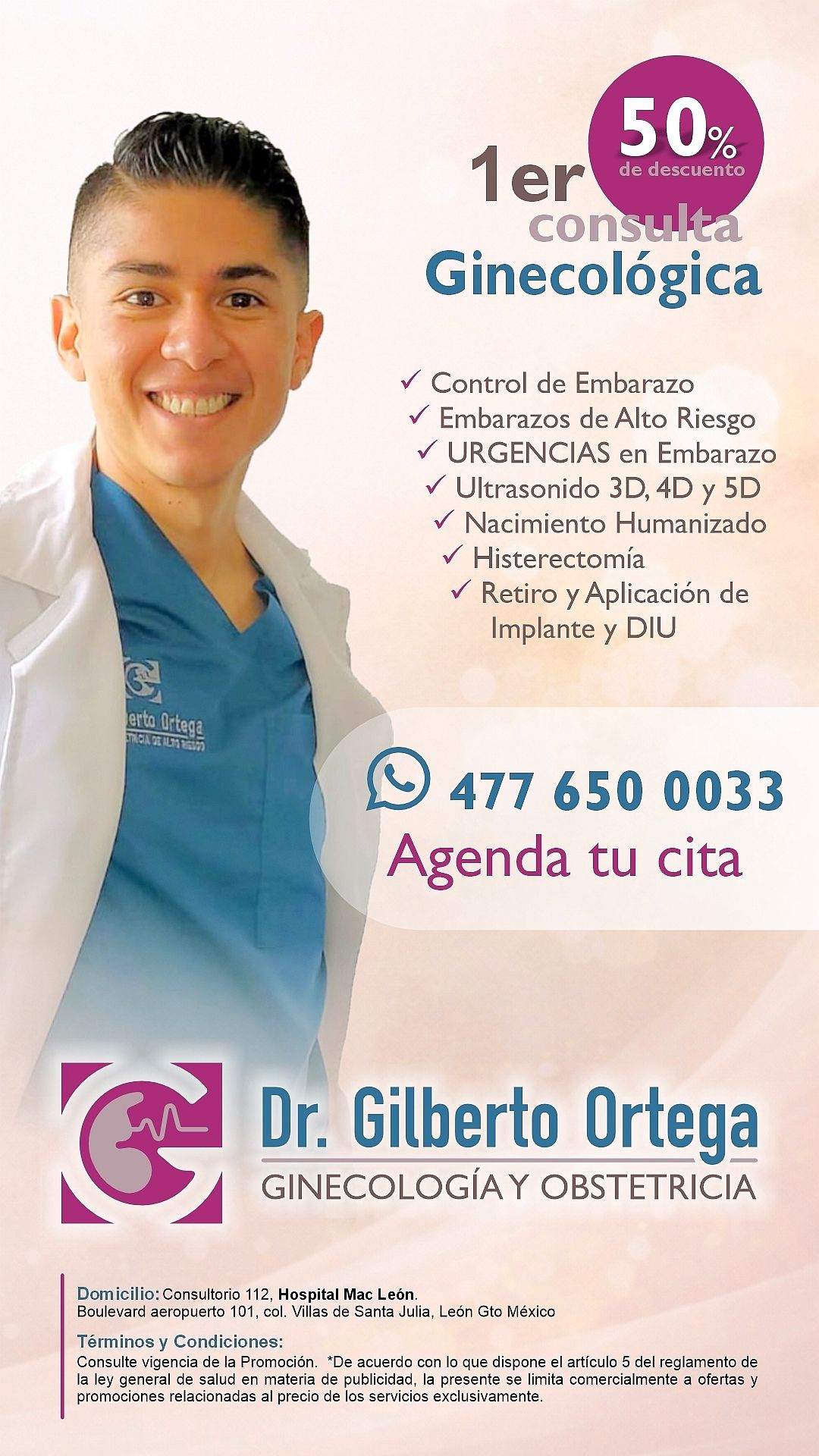 Dr. Gilberto Ortega Facebook ad: Tu Salud Ginecológica es Prioridad