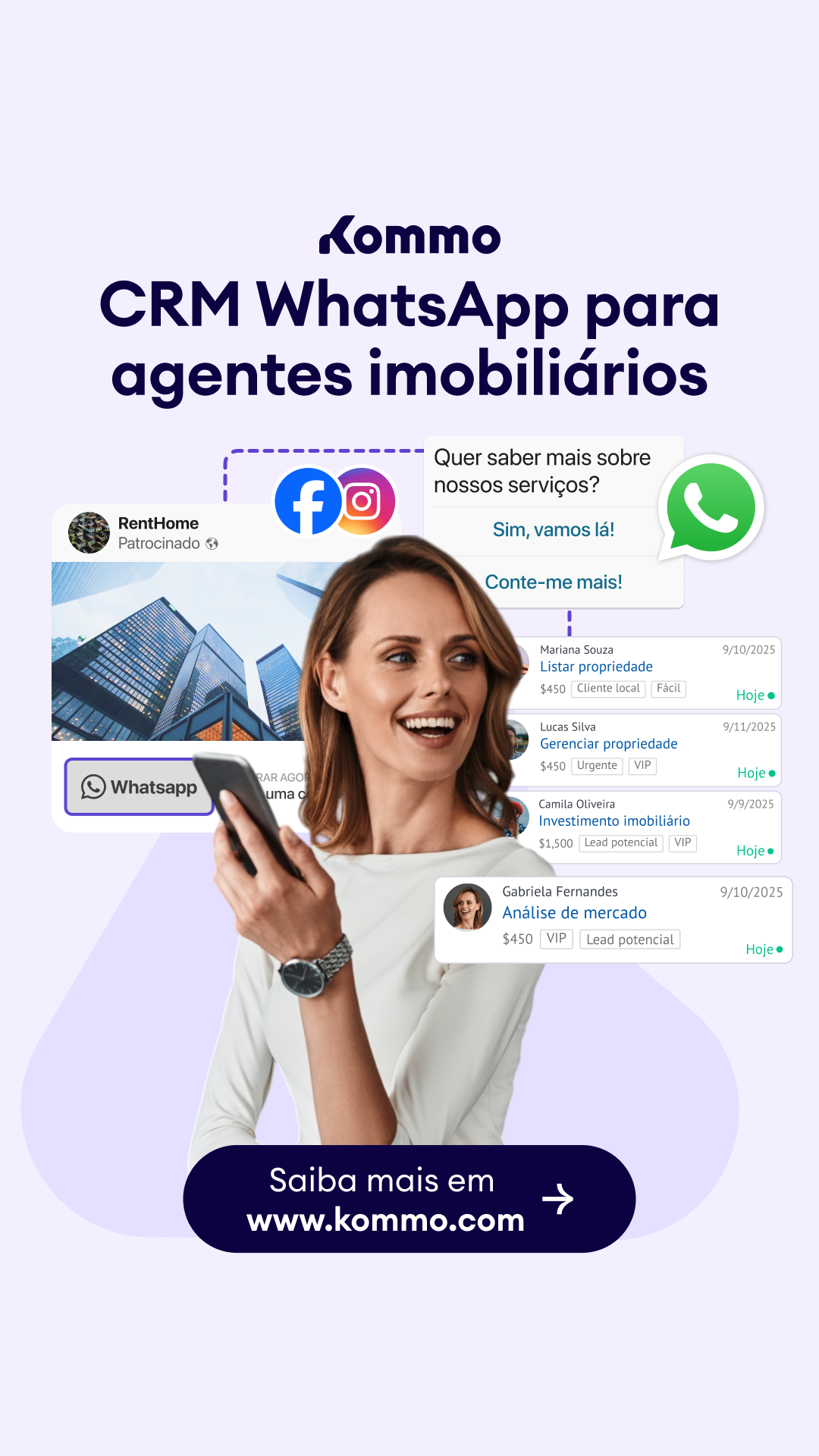 Kommo Brasil Facebook ad
