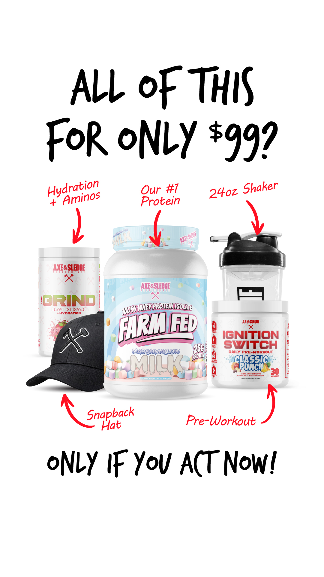 Axe & Sledge Supplements Facebook ad