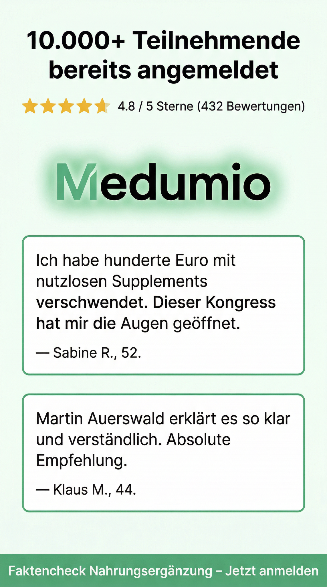 Medumio - Wissen, was hilft. Wissen, das hilft. Facebook ad