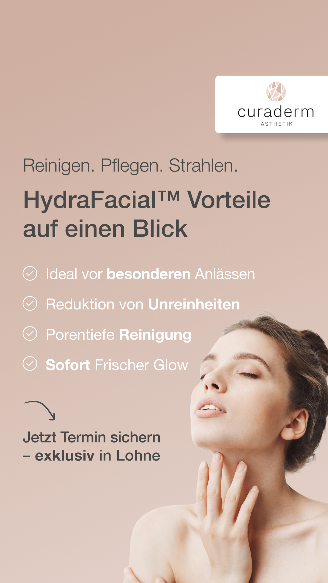 Curaderm Ästhetische Medizin Facebook ad