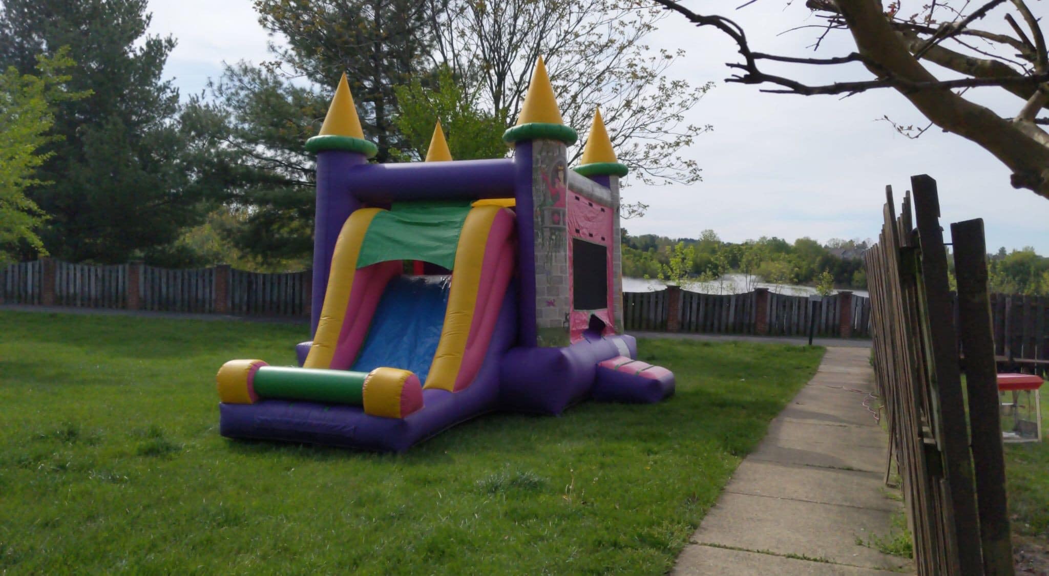 Bruno's Bounce House Facebook ad: What a beautiful day to get outside and…