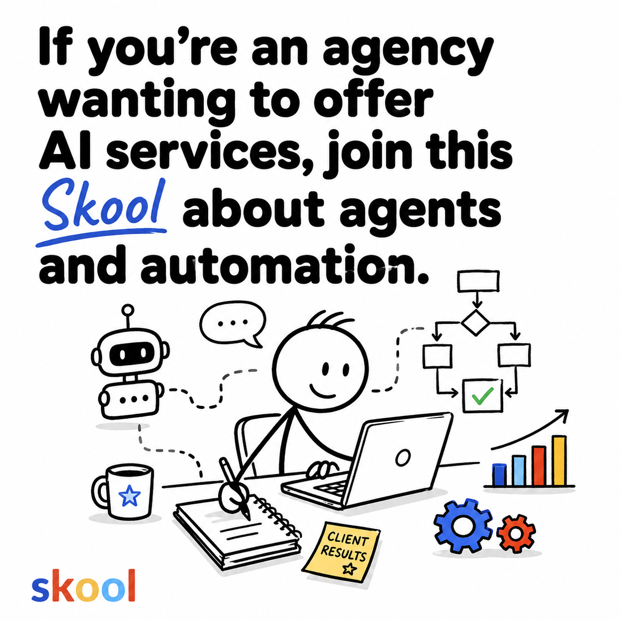 Skool Facebook ad