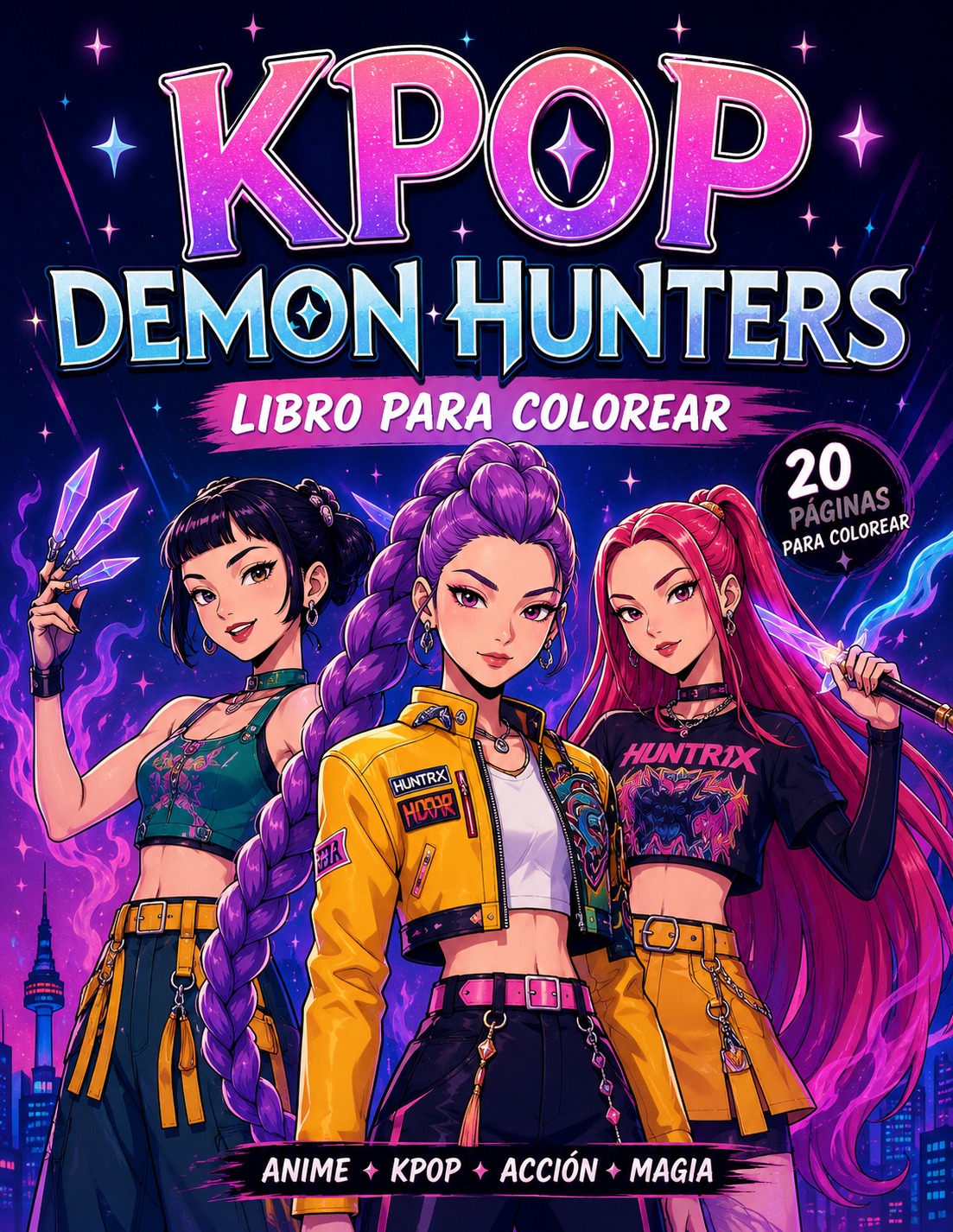 Yésica ayala Facebook ad: KPOP Demon Hunters, Libro para Colorear PDF | 20 Páginas…