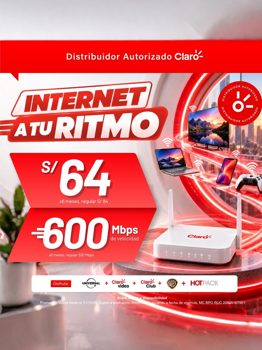 Internet Promo Hogar Facebook ad: Instalación GRATIS
