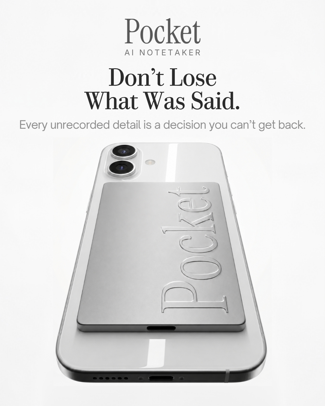Pocket AI Facebook ad: Notes At The Speed Of Thought