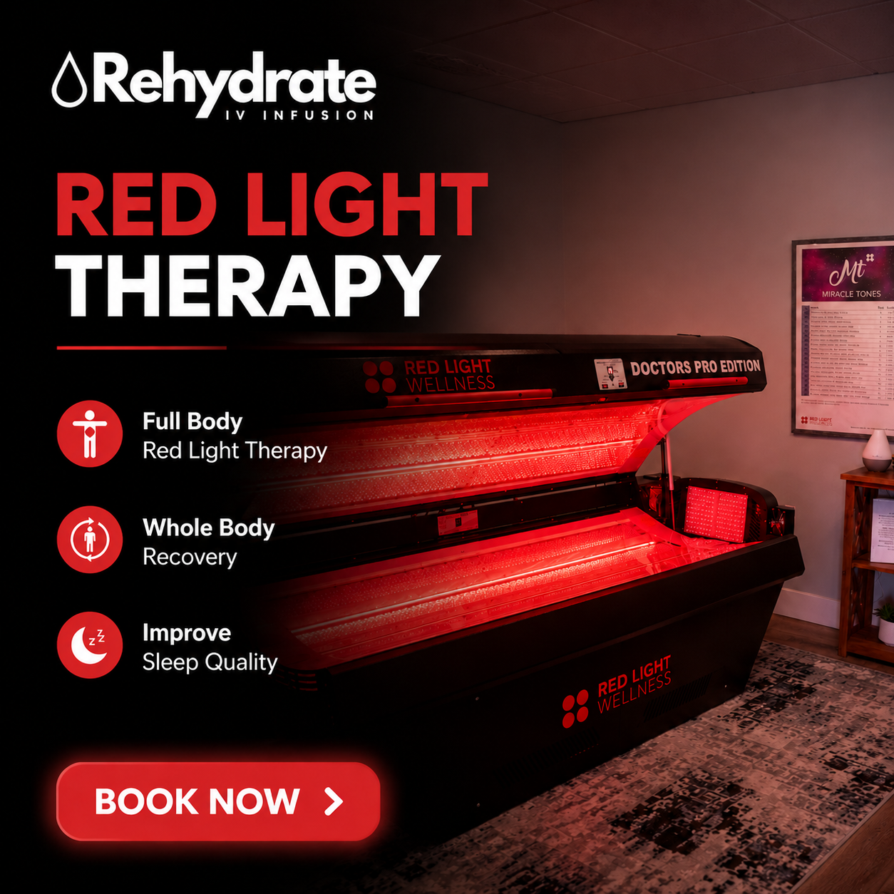 Rehydrate IV Infusion Facebook ad from Jul 6, 2026