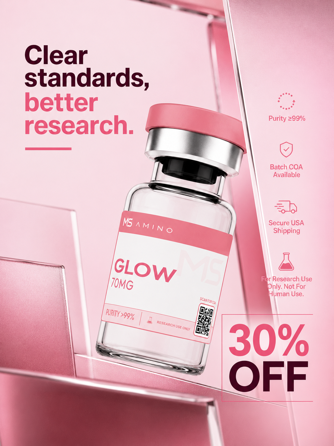 Msamino scientific department Facebook ad: 30% limited time sale is live at Ms Amino!