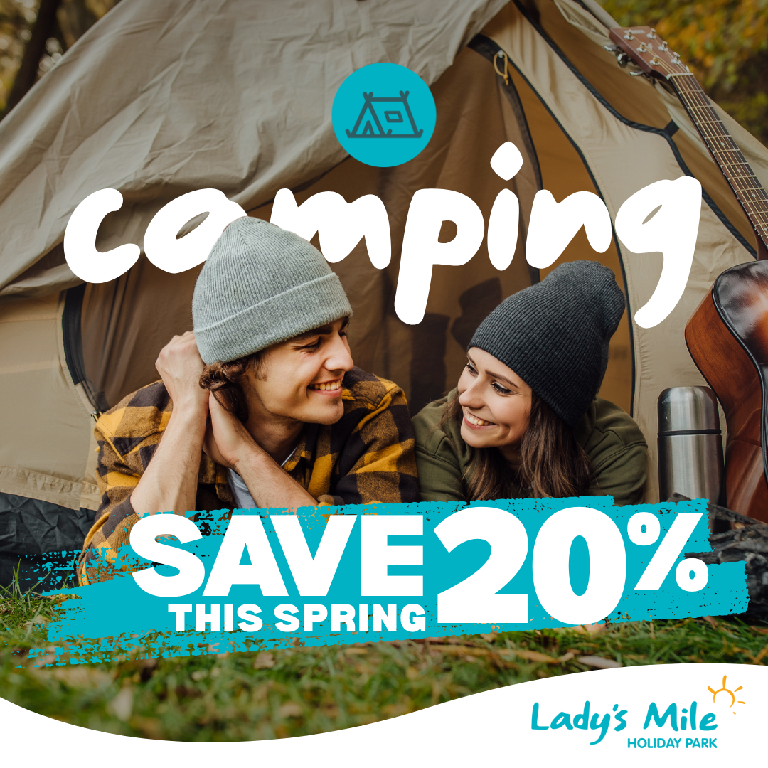 Lady's Mile Holiday Park Facebook ad: Book with just a £50 deposit