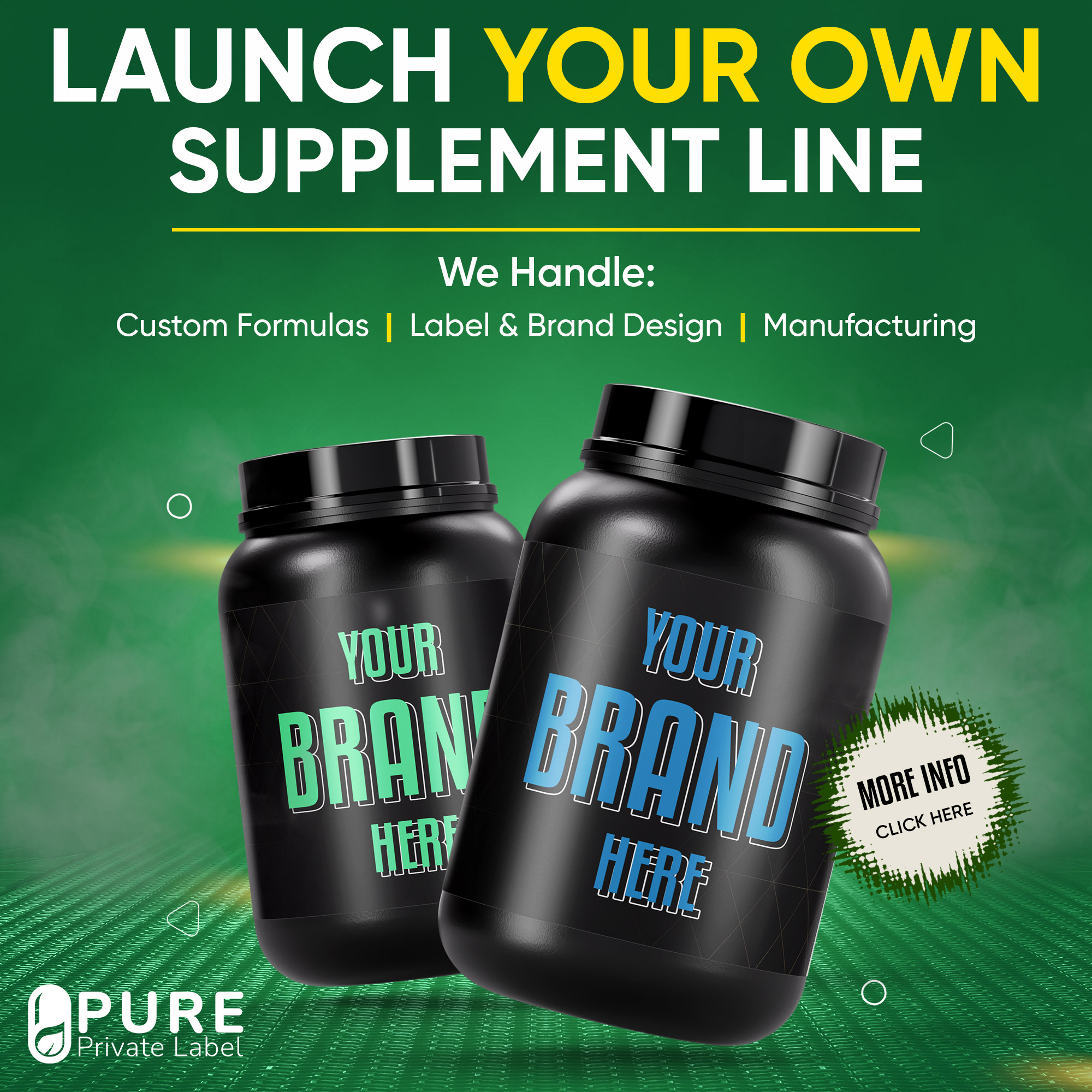 PURE Private Label Facebook ad