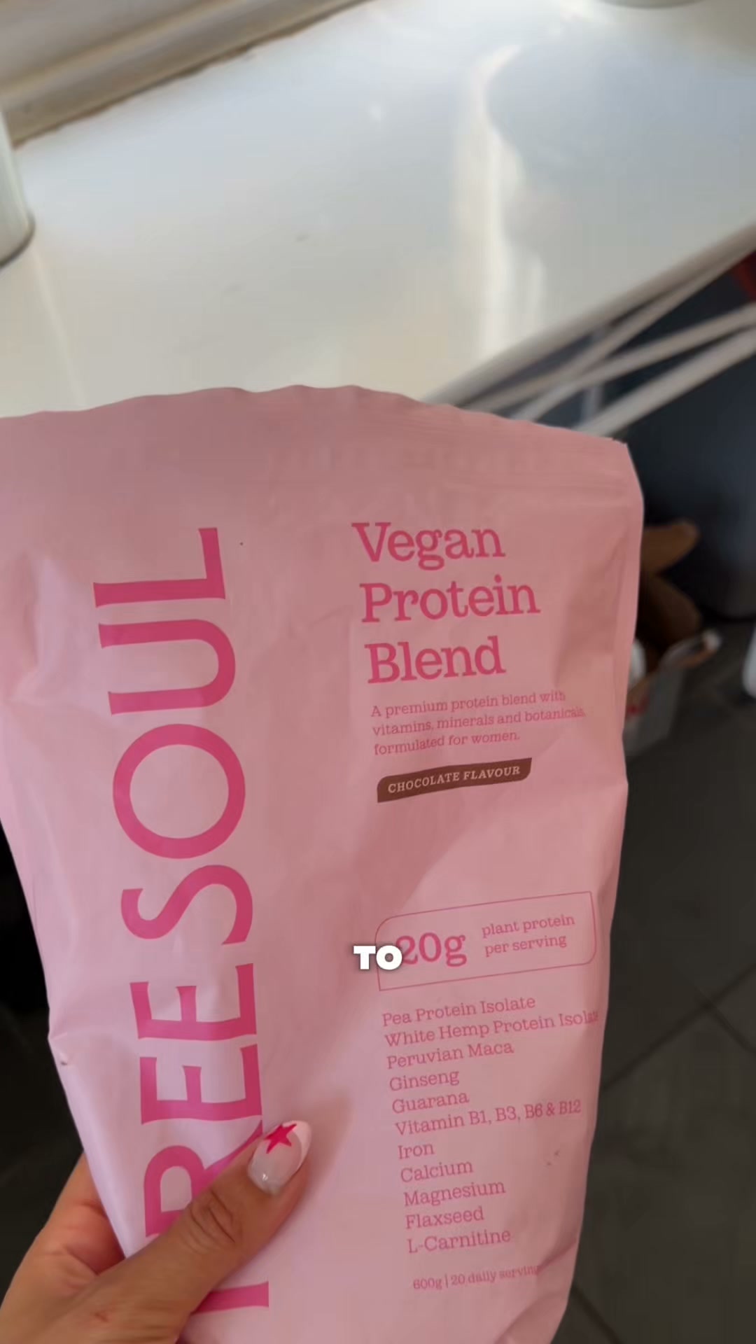 Free Soul Facebook ad: The protein powder that has your back.