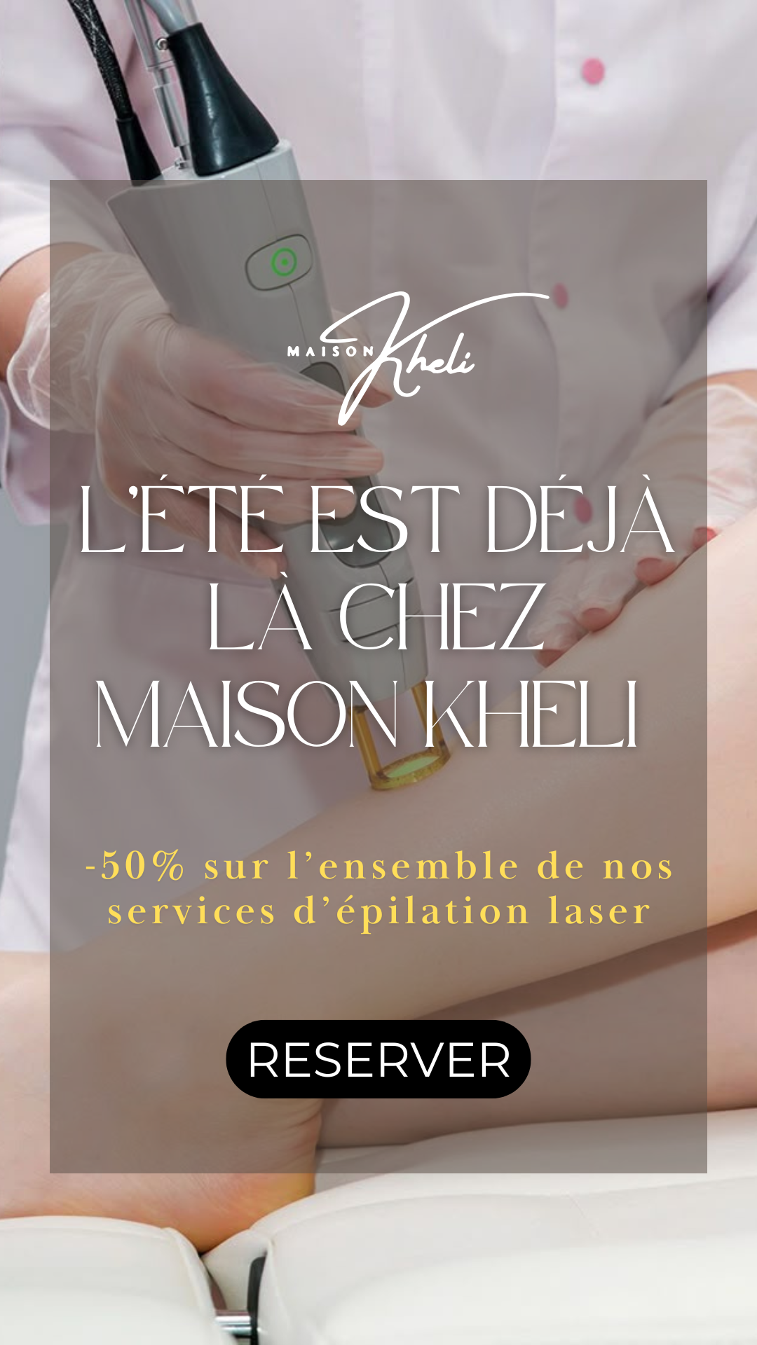MaisonKheli Facebook ad: Au revoir les poils, Bonjour à la peau douce!