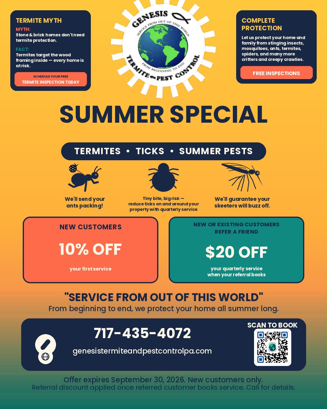 Genesis Termite and Pest Control Facebook ad