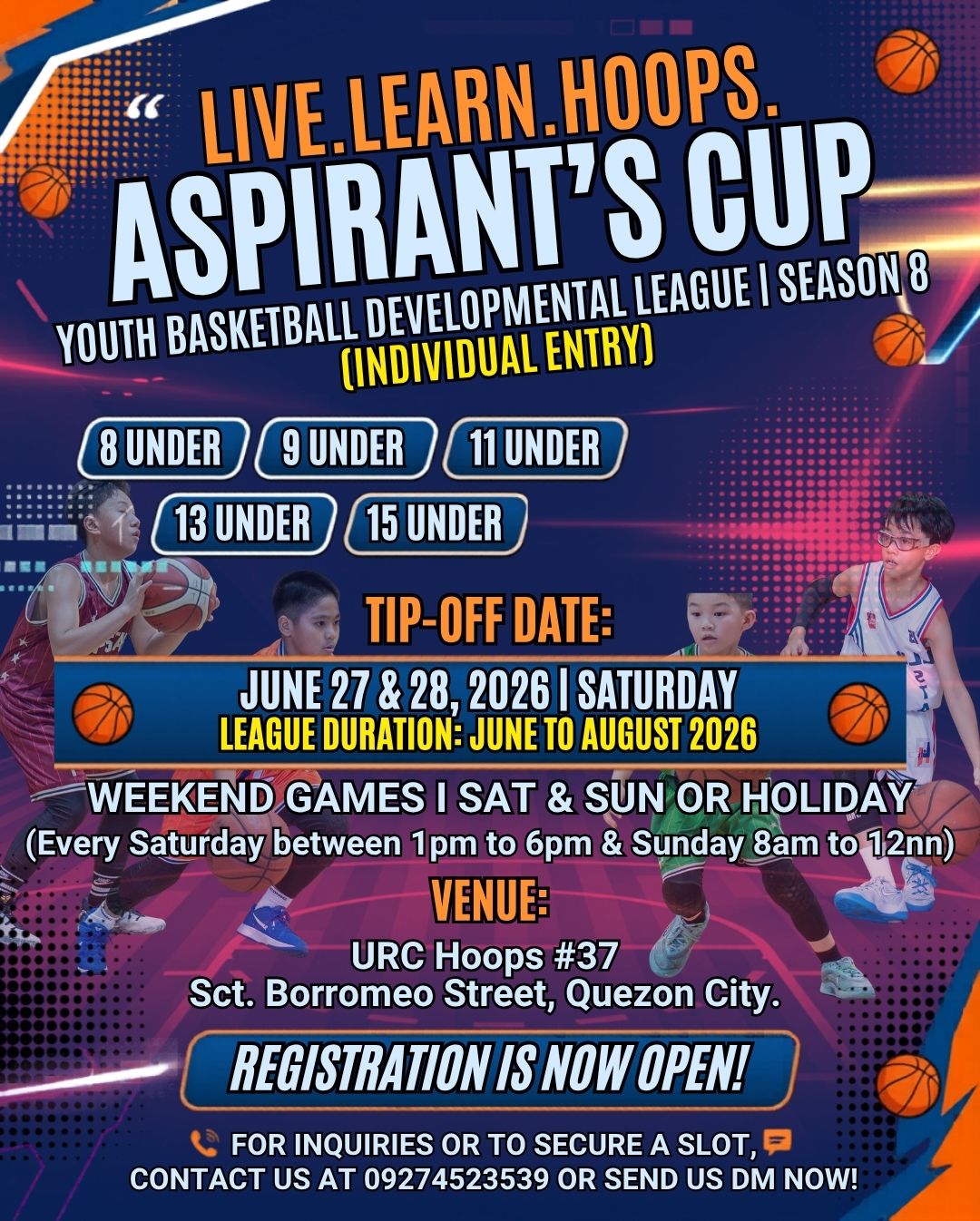 LLH Youth & Adult Basketball Camp PH Facebook ad: RESERYE YOUJR SLOT NOW!