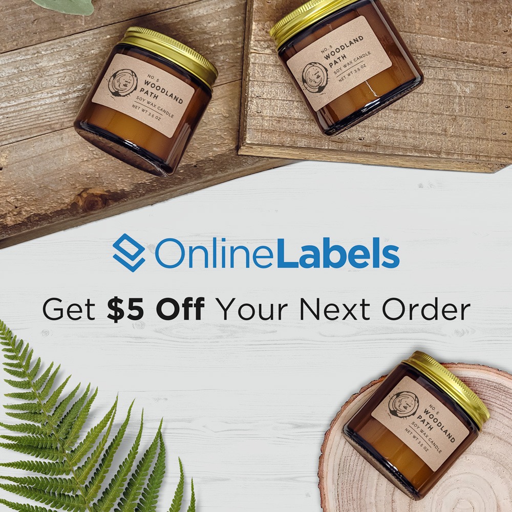 OnlineLabels Facebook ad: Claim Your $5 Reward Code Now