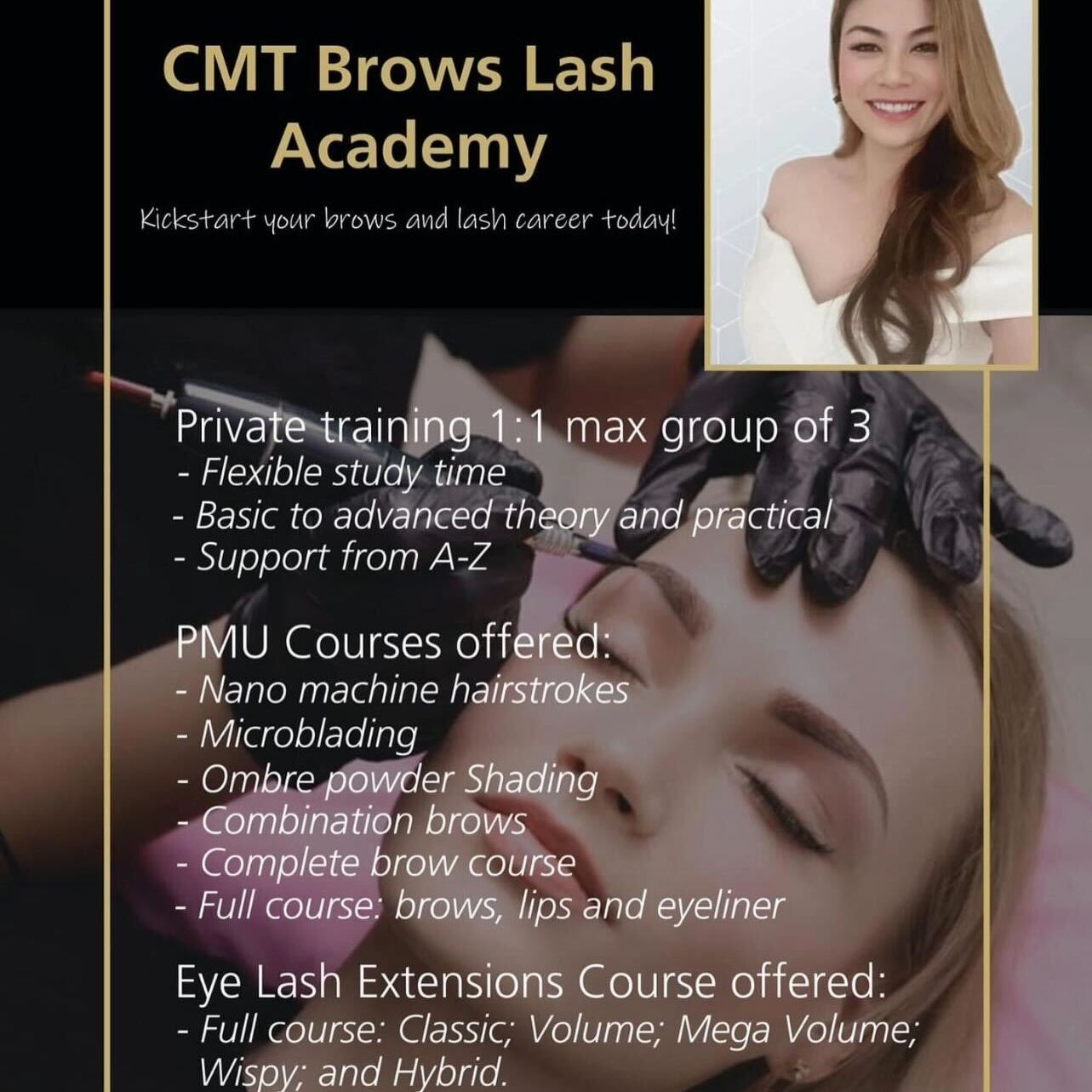 CMT Brows Lash Academy Facebook ad