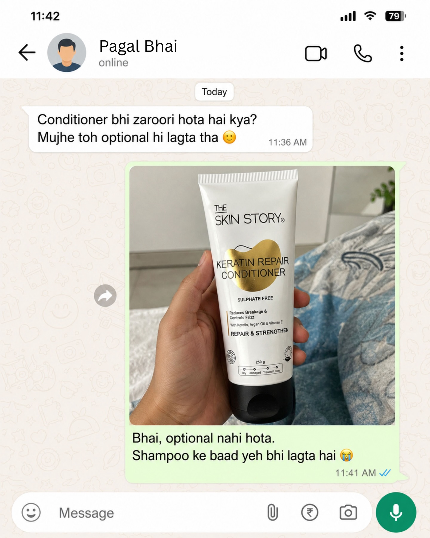 The Skin Story Facebook ad: every house has that one Haircare expert