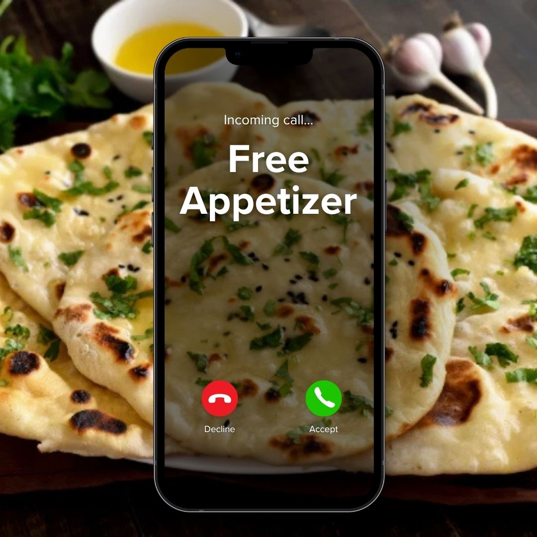 Mantra Indian Cuisine Facebook ad: Free Appetizer This Week!