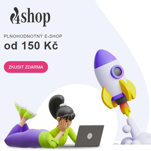 4shop.cz Facebook ad: Pronajměte si e-shop od 150 kč