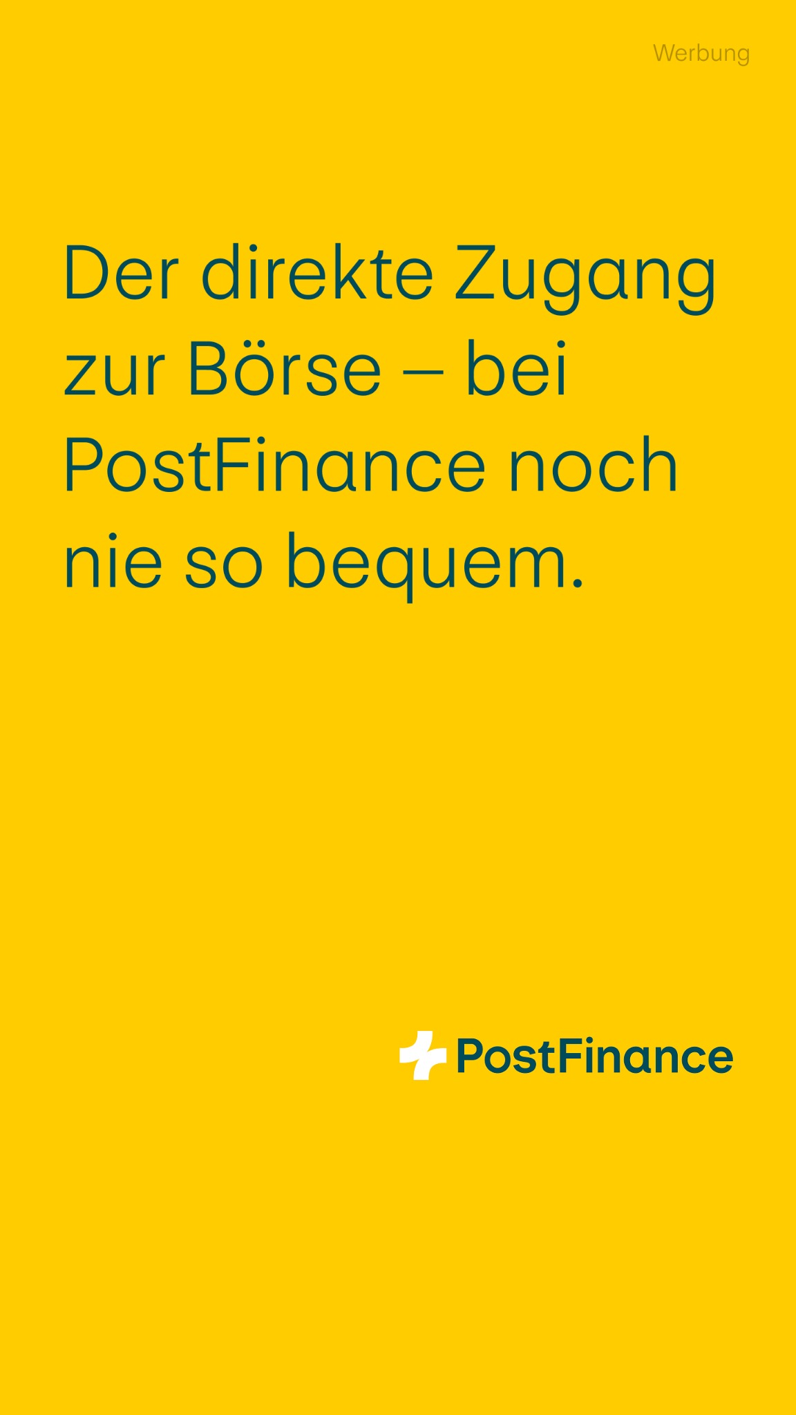 PostFinance Facebook ad from Apr 22, 2026